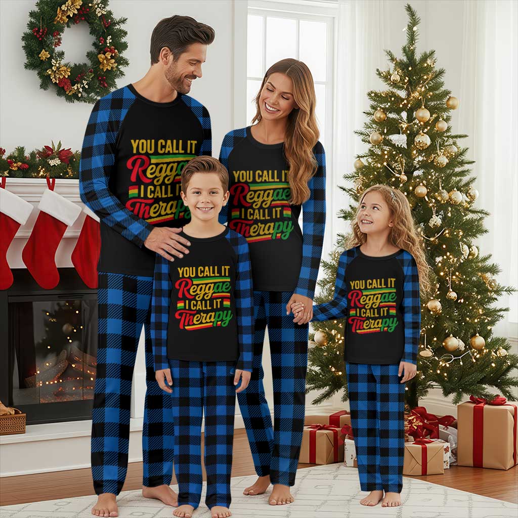 You Call It Reggae I Call It Therapy Plaid Pajama Set Emotional Jamaican Rasta Music Lovers