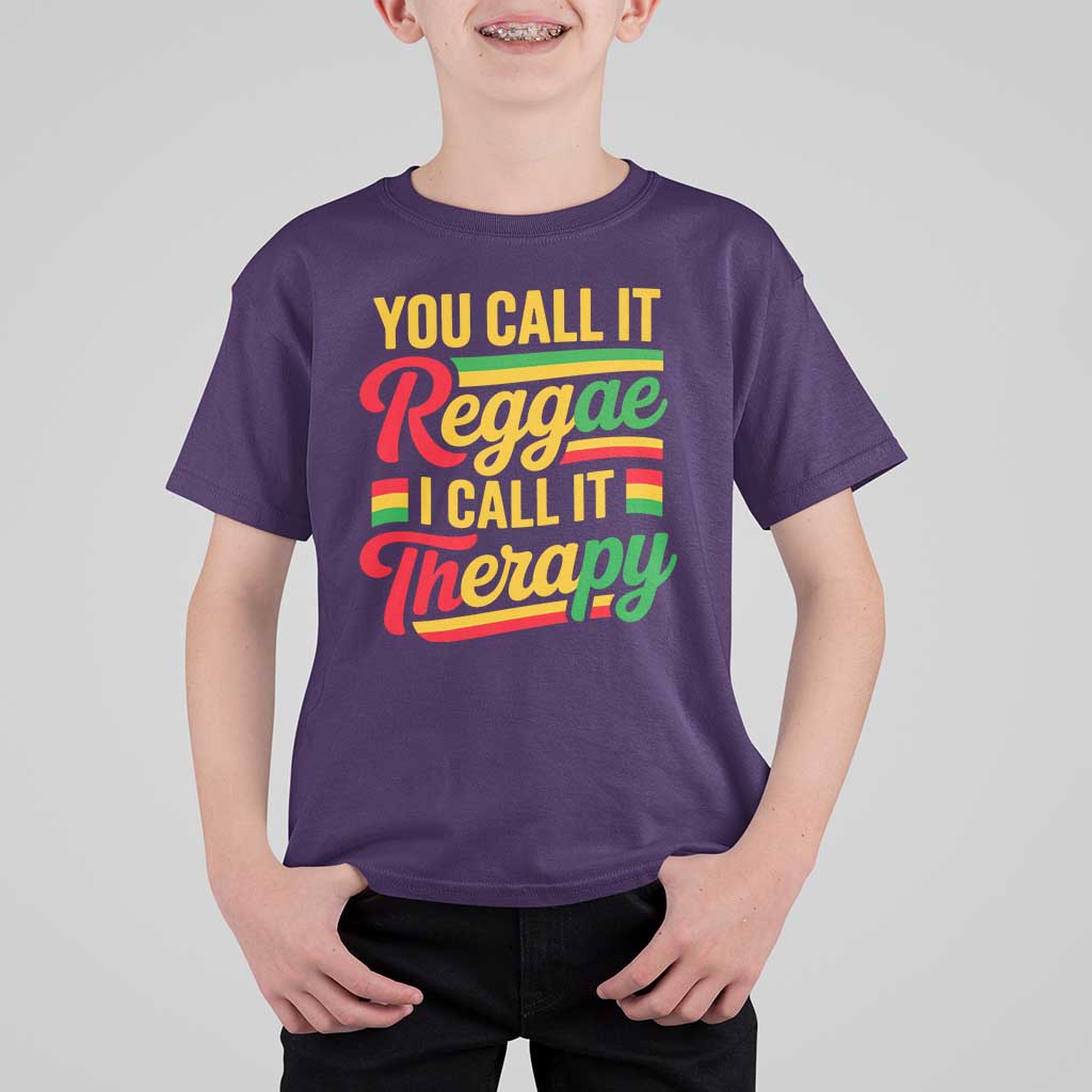 You Call It Reggae I Call It Therapy T Shirt For Kid Emotional Jamaican Rasta Music Lovers