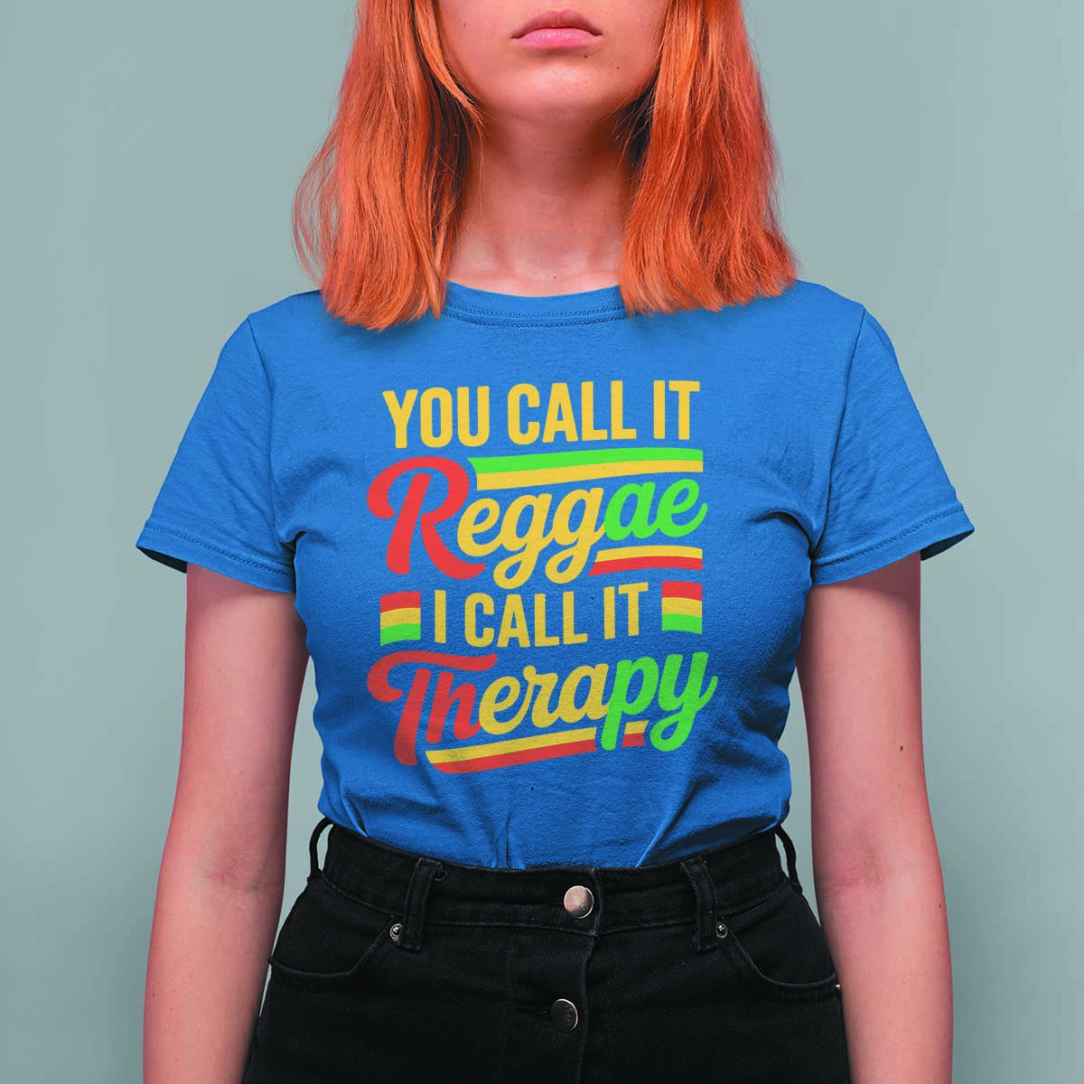 You Call It Reggae I Call It Therapy T Shirt For Women Emotional Jamaican Rasta Music Lovers
