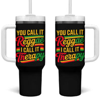 You Call It Reggae I Call It Therapy Tumbler With Handle Emotional Jamaican Rasta Music Lovers