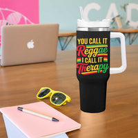 You Call It Reggae I Call It Therapy Tumbler With Handle Emotional Jamaican Rasta Music Lovers