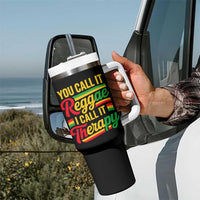 You Call It Reggae I Call It Therapy Tumbler With Handle Emotional Jamaican Rasta Music Lovers