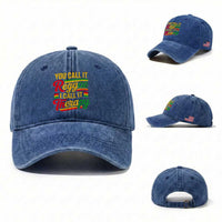 You Call It Reggae I Call It Therapy Washed Cotton Baseball Cap Emotional Jamaican Rasta Music Lovers