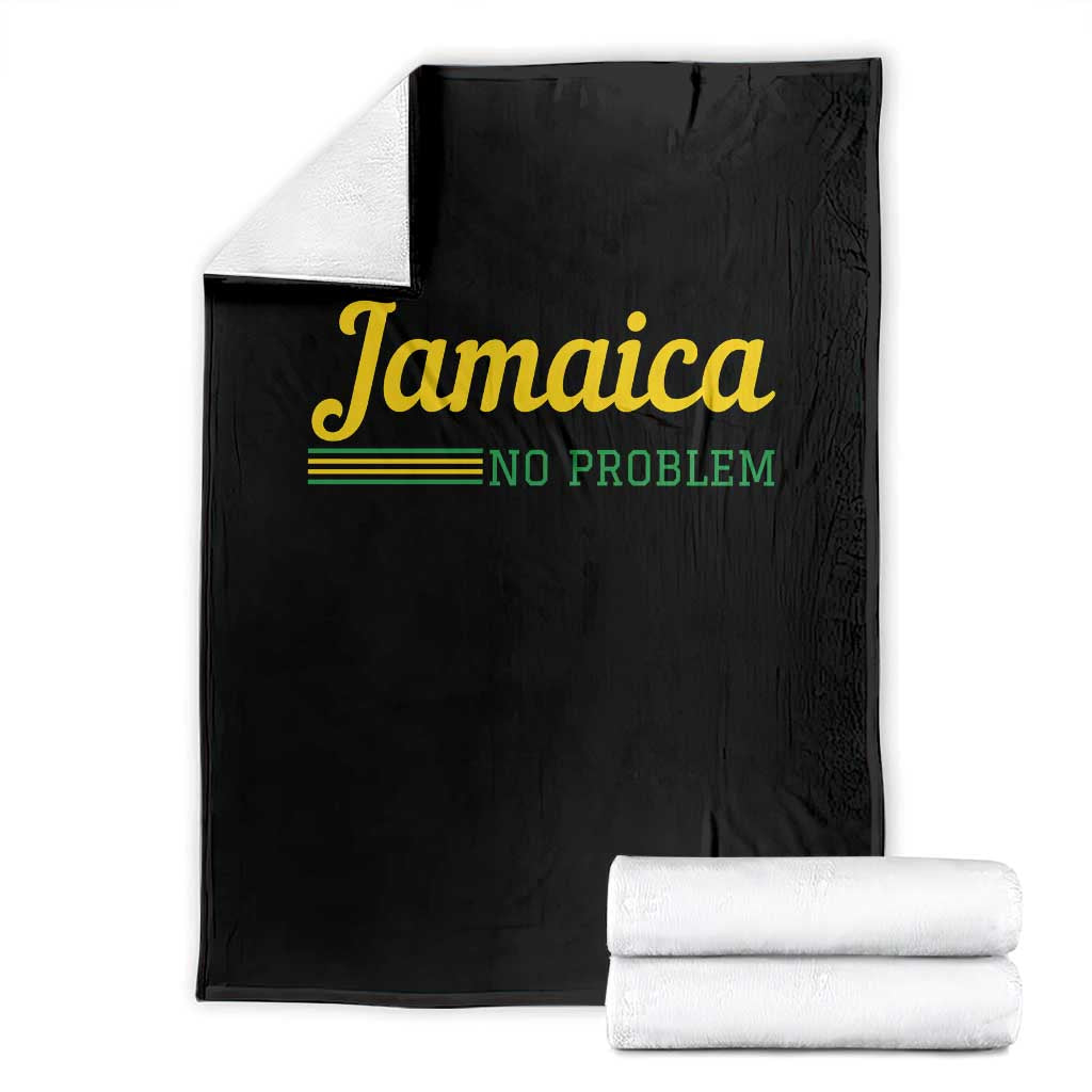 Jamaica No Problem Throw Blanket Classic Island Motto and Caribbean Vacation