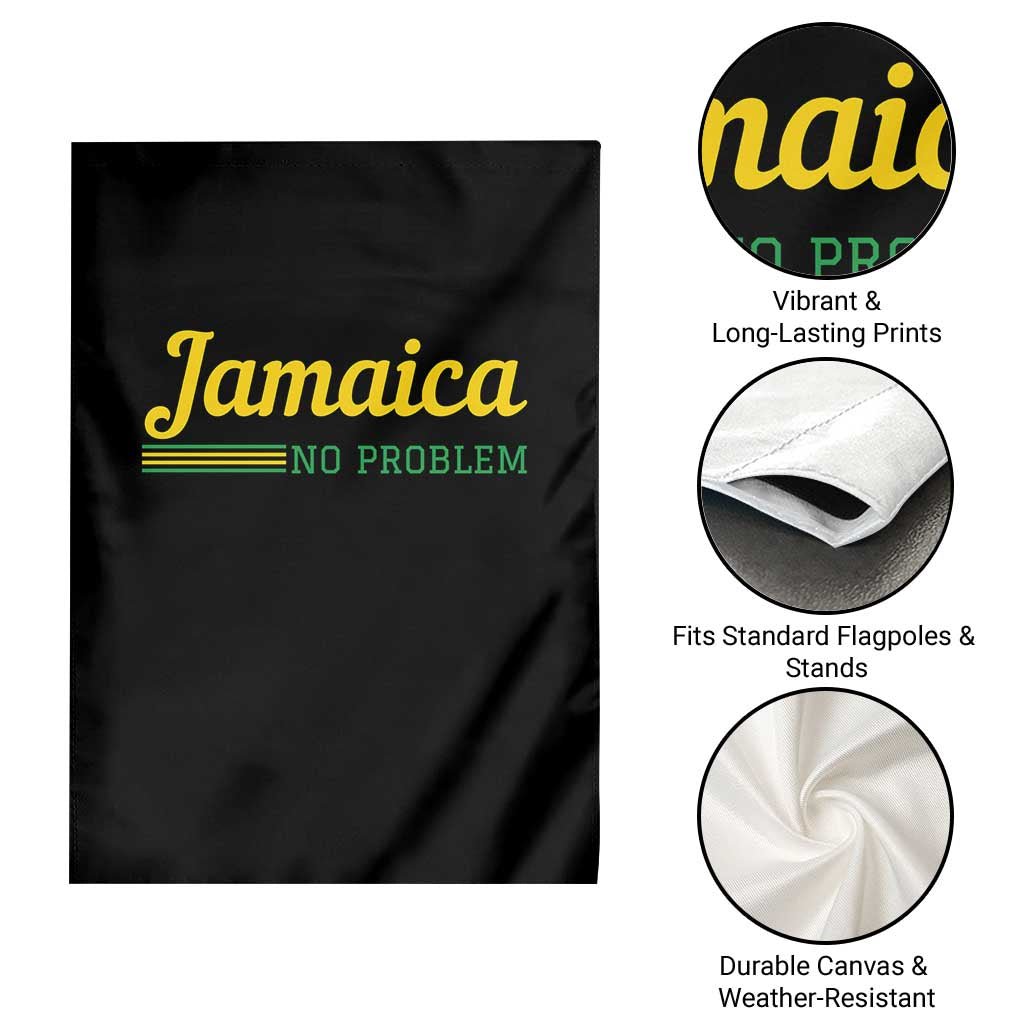Jamaica No Problem Garden Flag Classic Island Motto and Caribbean Vacation