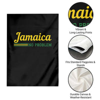 Jamaica No Problem Garden Flag Classic Island Motto and Caribbean Vacation