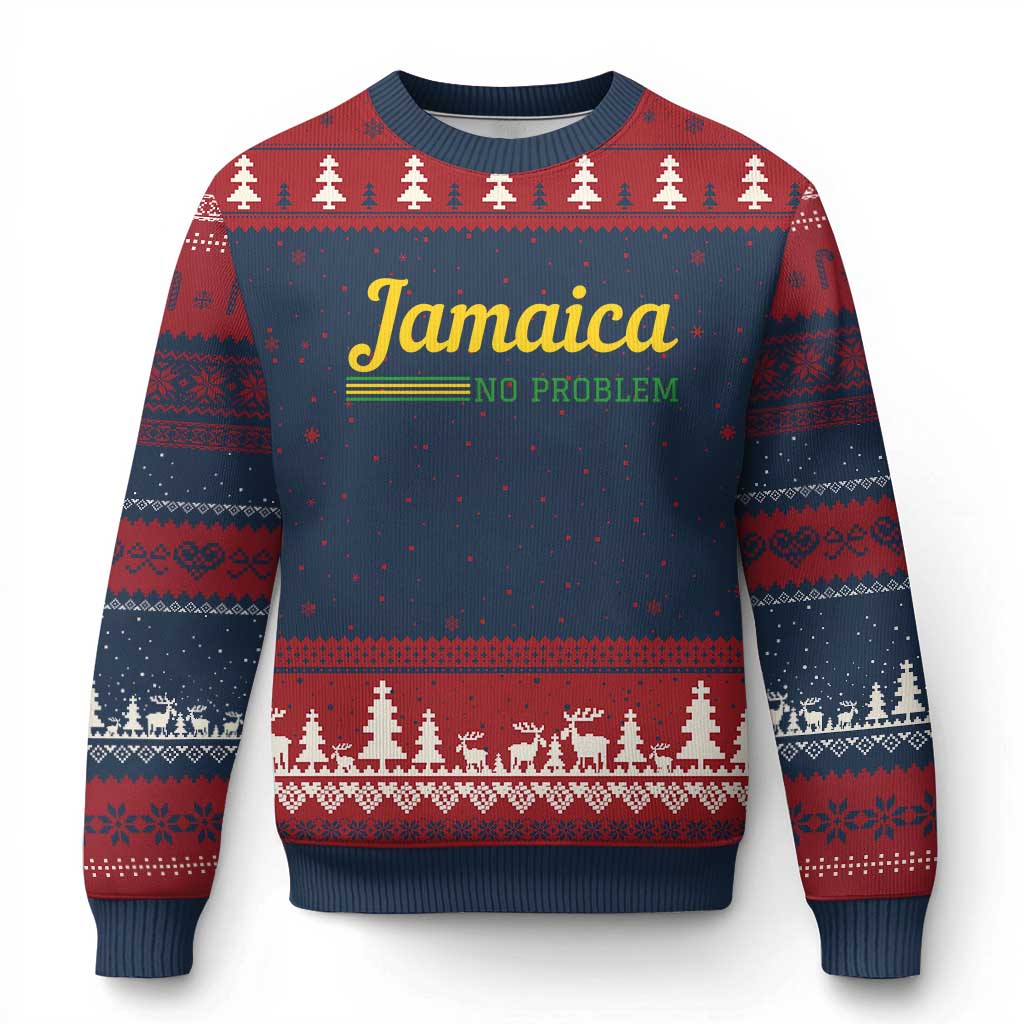 Jamaica No Problem Ugly Christmas Sweater Classic Island Motto and Caribbean Vacation