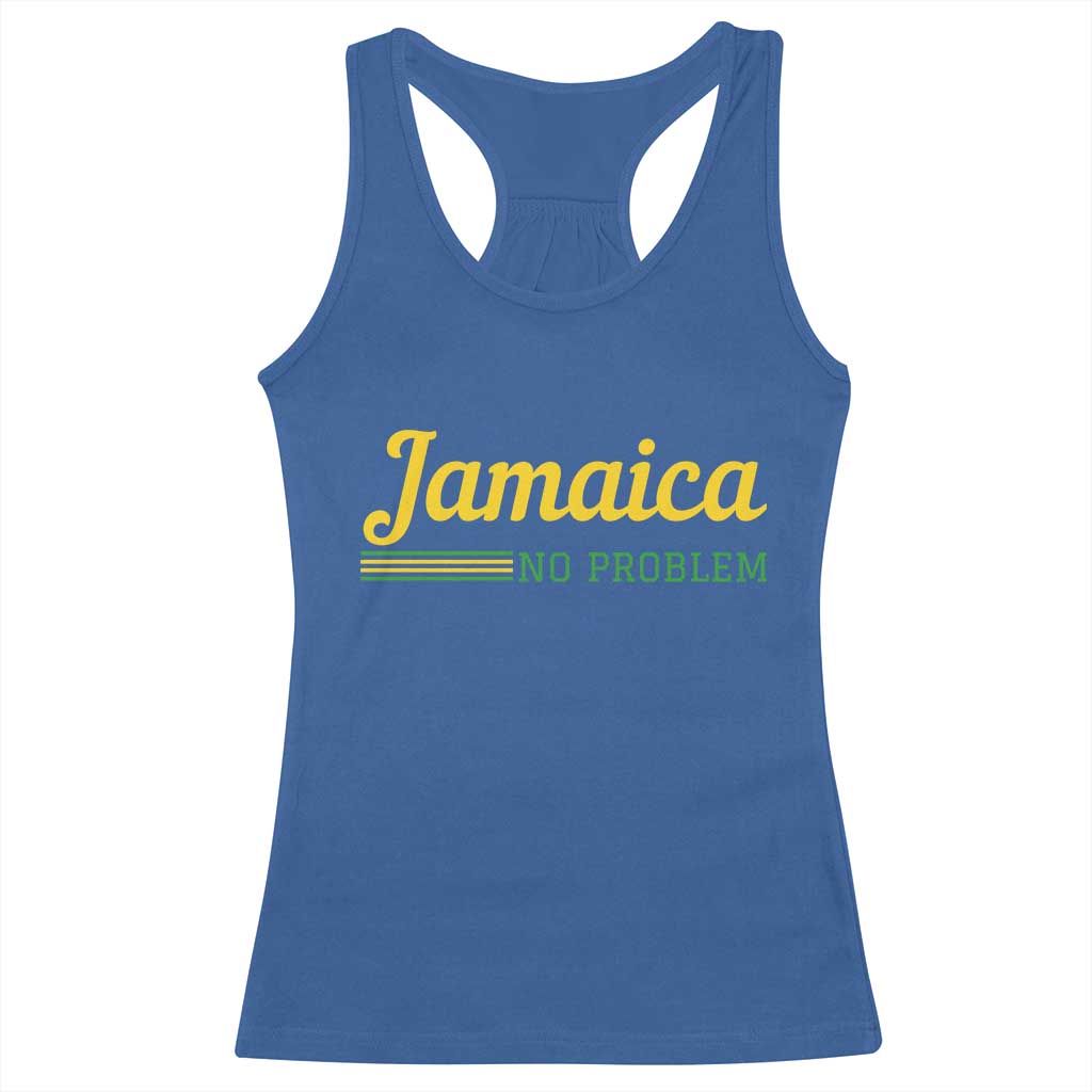 Jamaica No Problem Racerback Tank Top Classic Island Motto and Caribbean Vacation