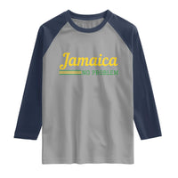 Jamaica No Problem Raglan Shirt Classic Island Motto and Caribbean Vacation