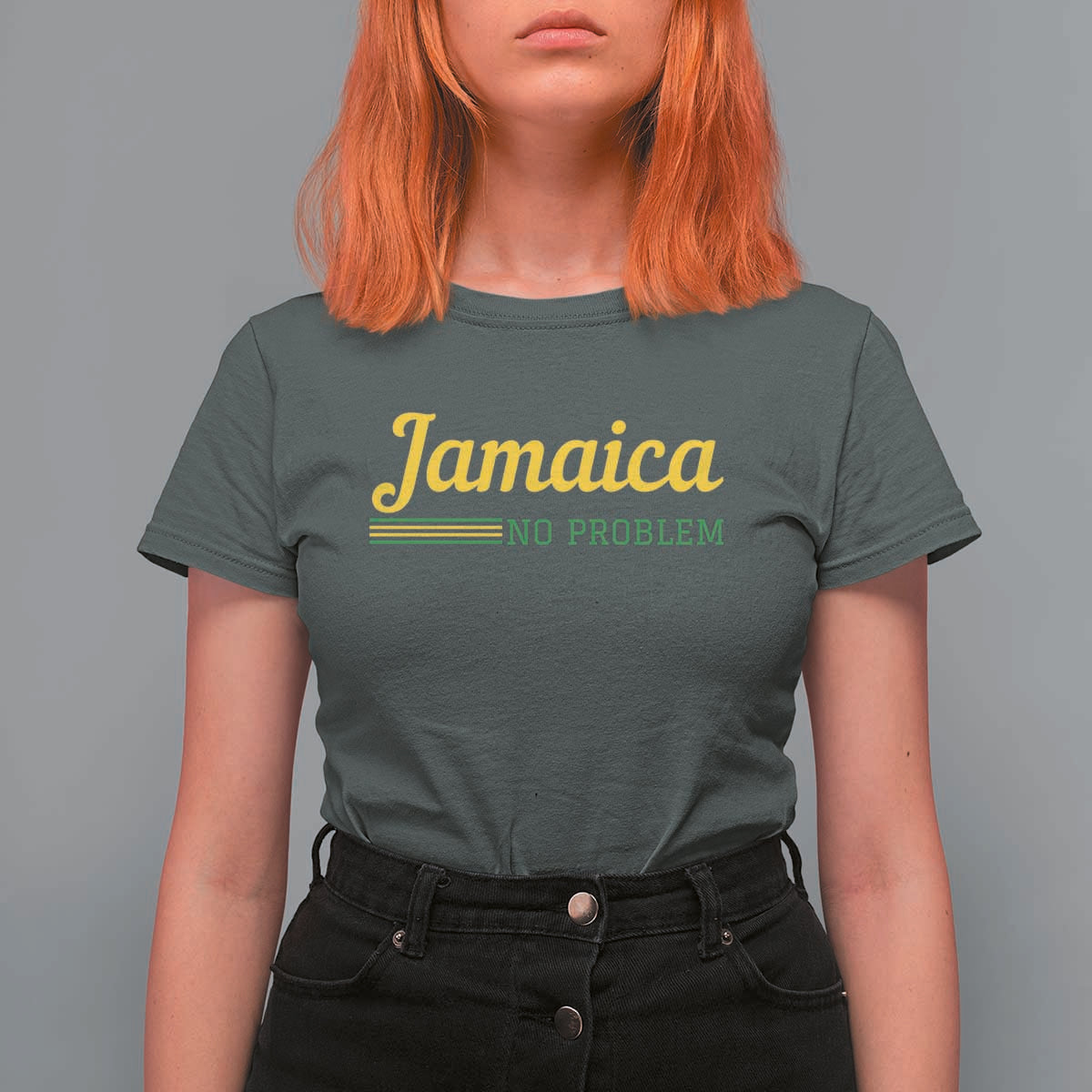 Jamaica No Problem T Shirt For Women Classic Island Motto and Caribbean Vacation
