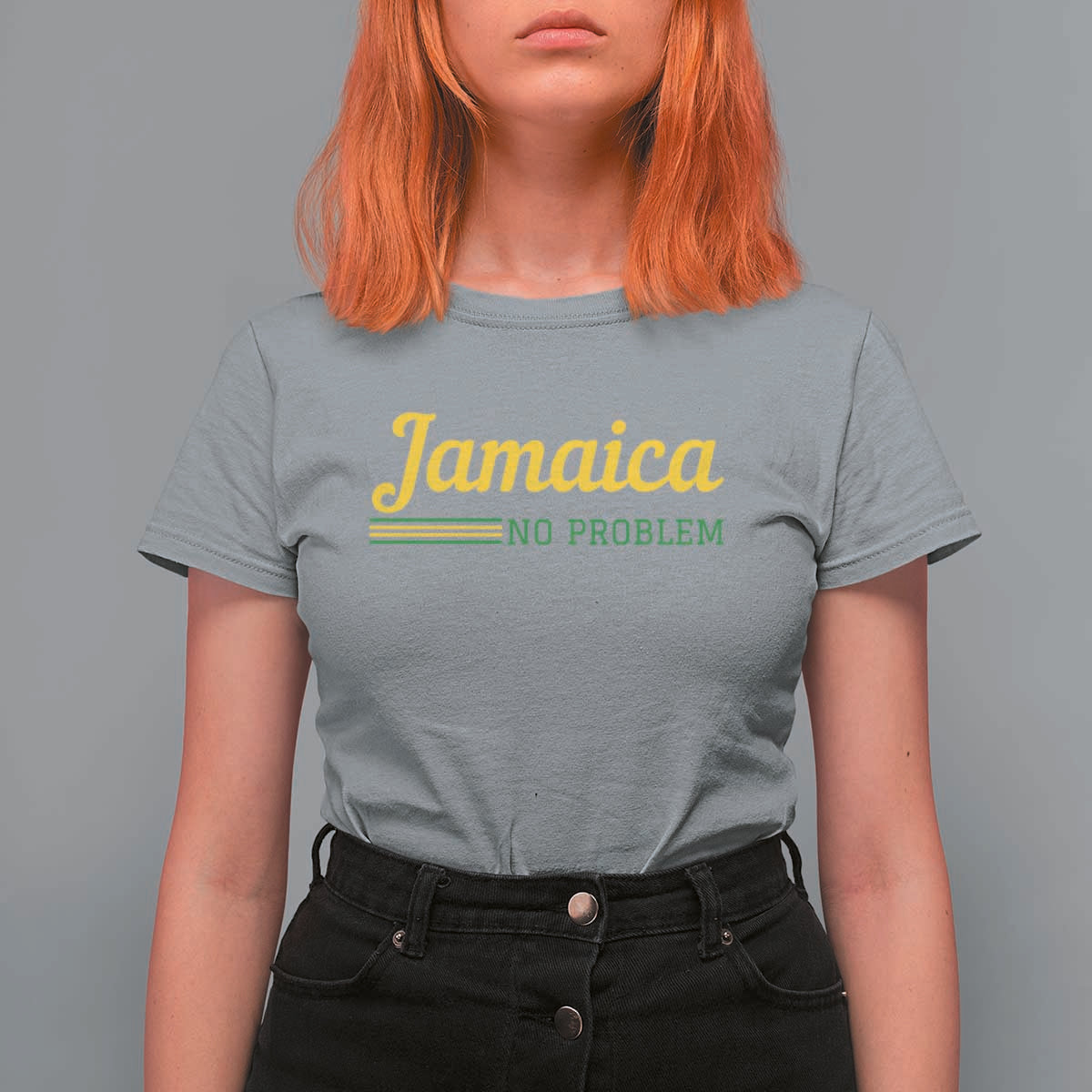 Jamaica No Problem T Shirt For Women Classic Island Motto and Caribbean Vacation