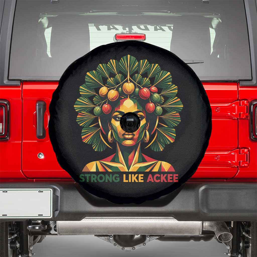 Strong Like Ackee Empowered Woman Spare Tire Cover Jamaican National Fruit Heritage Pride