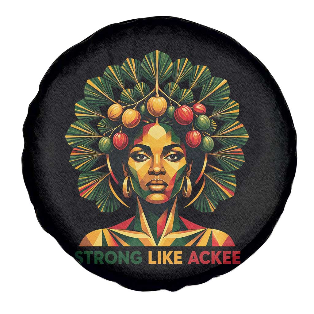 Strong Like Ackee Empowered Woman Spare Tire Cover Jamaican National Fruit Heritage Pride
