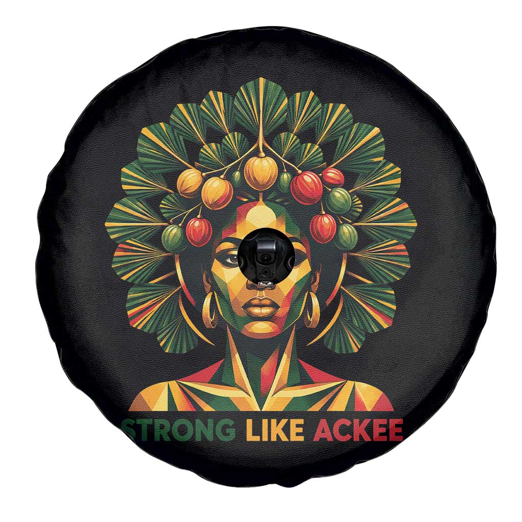 Strong Like Ackee Empowered Woman Spare Tire Cover Jamaican National Fruit Heritage Pride