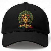 Strong Like Ackee Empowered Woman Baseball Cap Jamaican National Fruit Heritage Pride