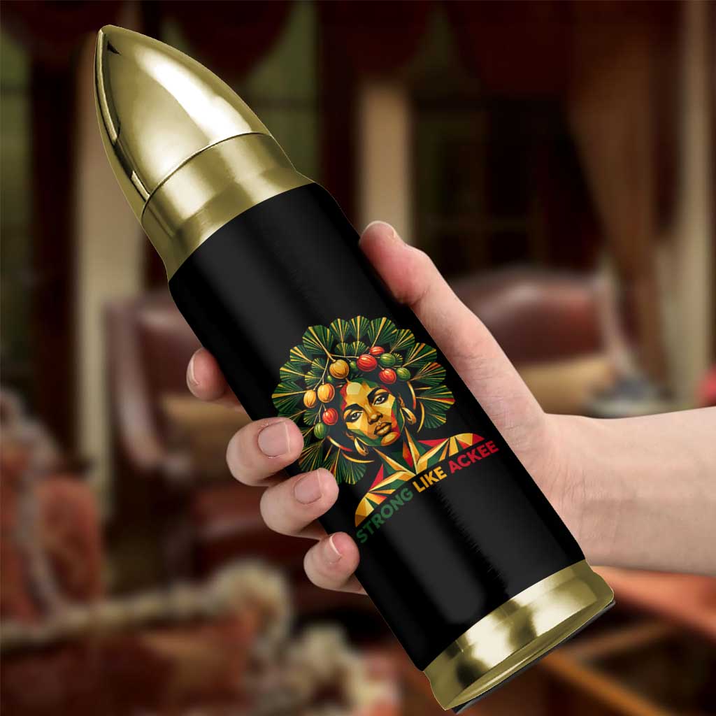 Strong Like Ackee Empowered Woman Bullet Tumbler Jamaican National Fruit Heritage Pride