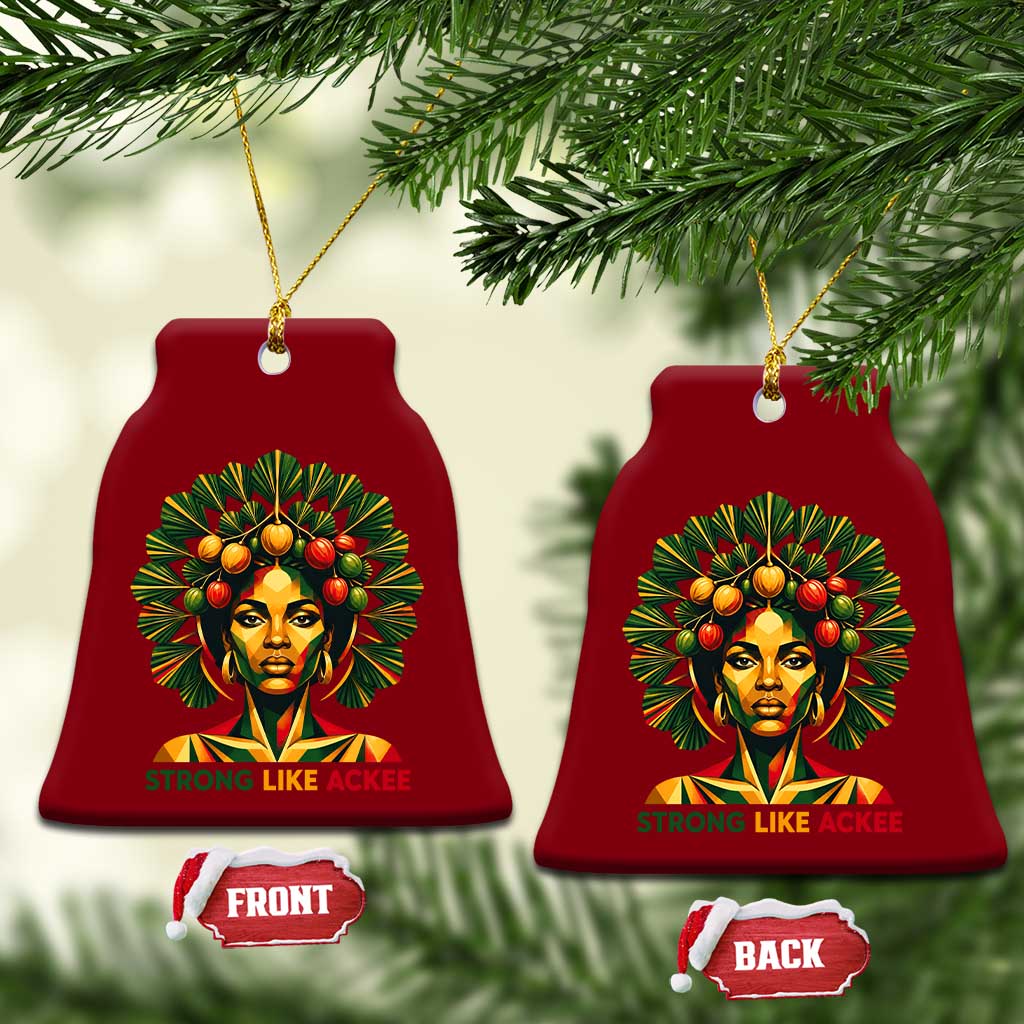 Strong Like Ackee Empowered Woman Ceramic Ornament Jamaican National Fruit Heritage Pride