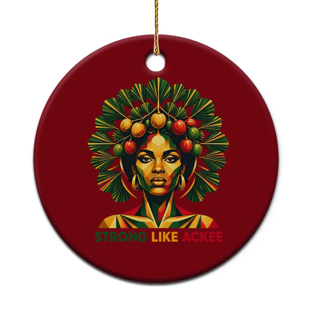 Strong Like Ackee Empowered Woman Ceramic Ornament Jamaican National Fruit Heritage Pride
