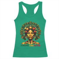 Strong Like Ackee Empowered Woman Racerback Tank Top Jamaican National Fruit Heritage Pride