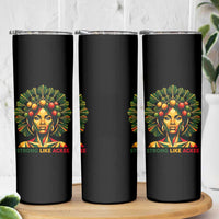 Strong Like Ackee Empowered Woman Skinny Tumbler Jamaican National Fruit Heritage Pride