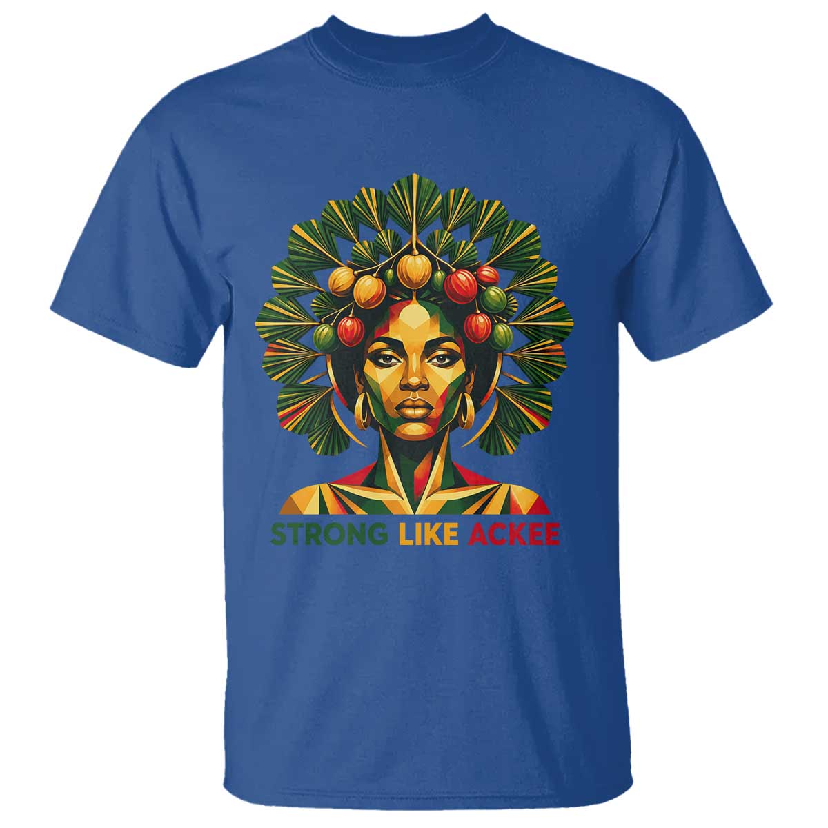 Strong Like Ackee Empowered Woman T Shirt Jamaican National Fruit Heritage Pride