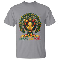 Strong Like Ackee Empowered Woman T Shirt Jamaican National Fruit Heritage Pride
