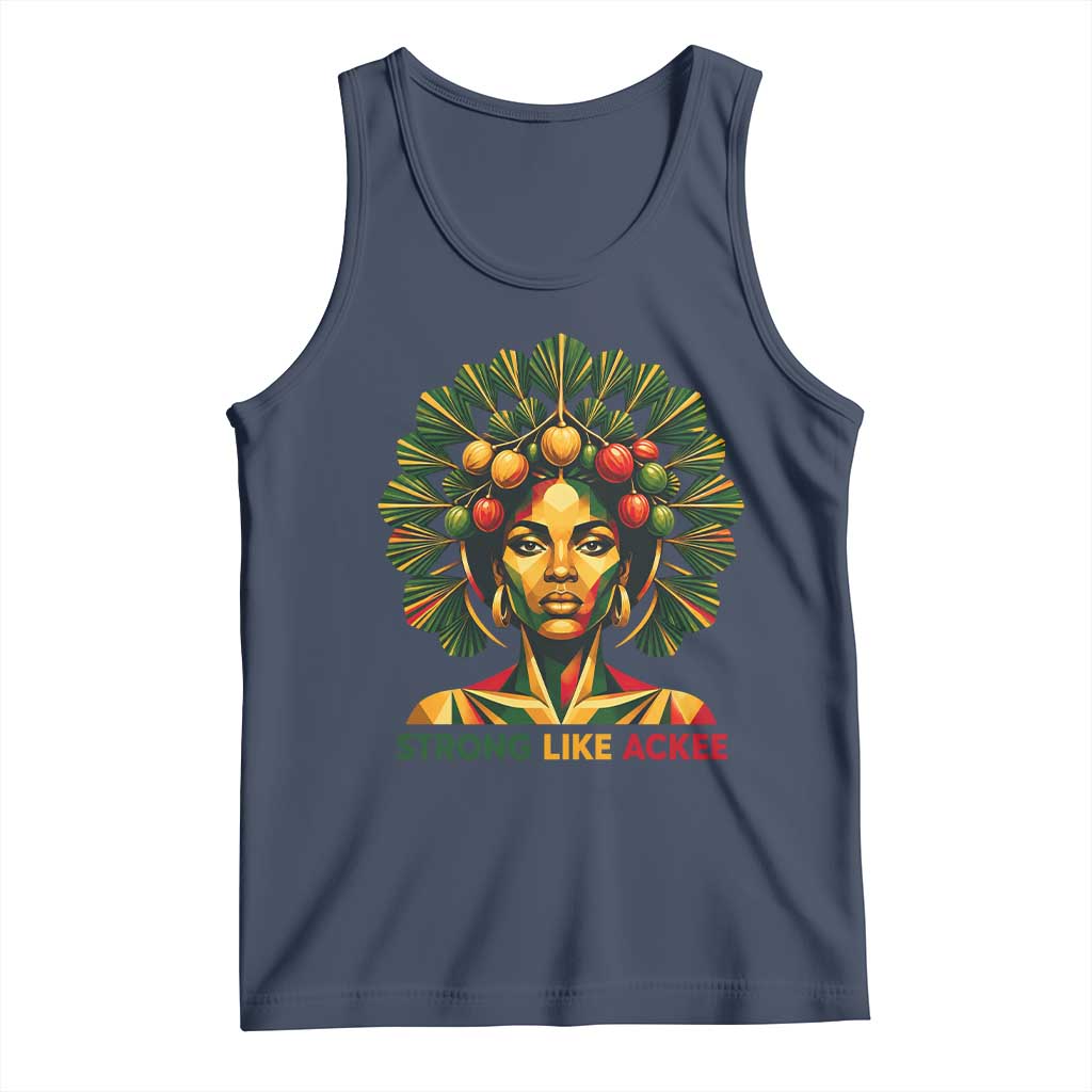 Strong Like Ackee Empowered Woman Tank Top Jamaican National Fruit Heritage Pride