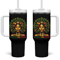 Strong Like Ackee Empowered Woman Tumbler With Handle Jamaican National Fruit Heritage Pride