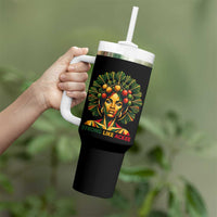 Strong Like Ackee Empowered Woman Tumbler With Handle Jamaican National Fruit Heritage Pride