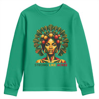 Strong Like Ackee Empowered Woman Youth Sweatshirt Jamaican National Fruit Heritage Pride