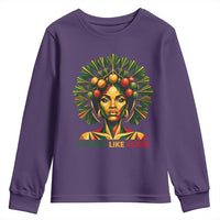 Strong Like Ackee Empowered Woman Youth Sweatshirt Jamaican National Fruit Heritage Pride