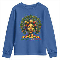 Strong Like Ackee Empowered Woman Youth Sweatshirt Jamaican National Fruit Heritage Pride