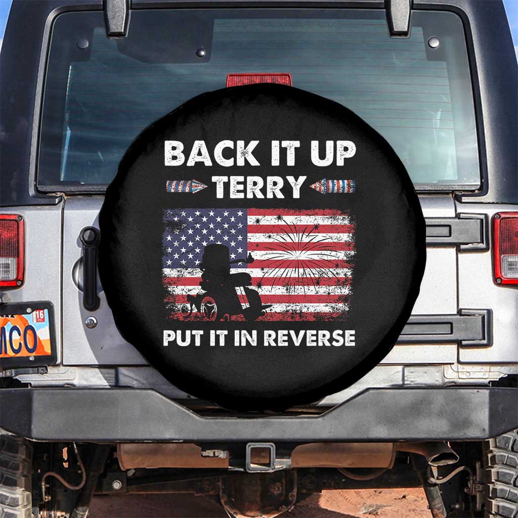 Funny 4th Of July Spare Tire Cover Back Up Terry Put It In Reverse Firework