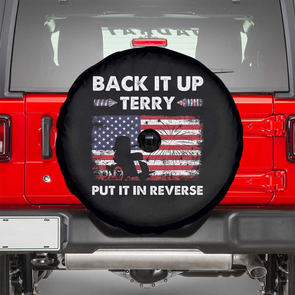 Funny 4th Of July Spare Tire Cover Back Up Terry Put It In Reverse Firework