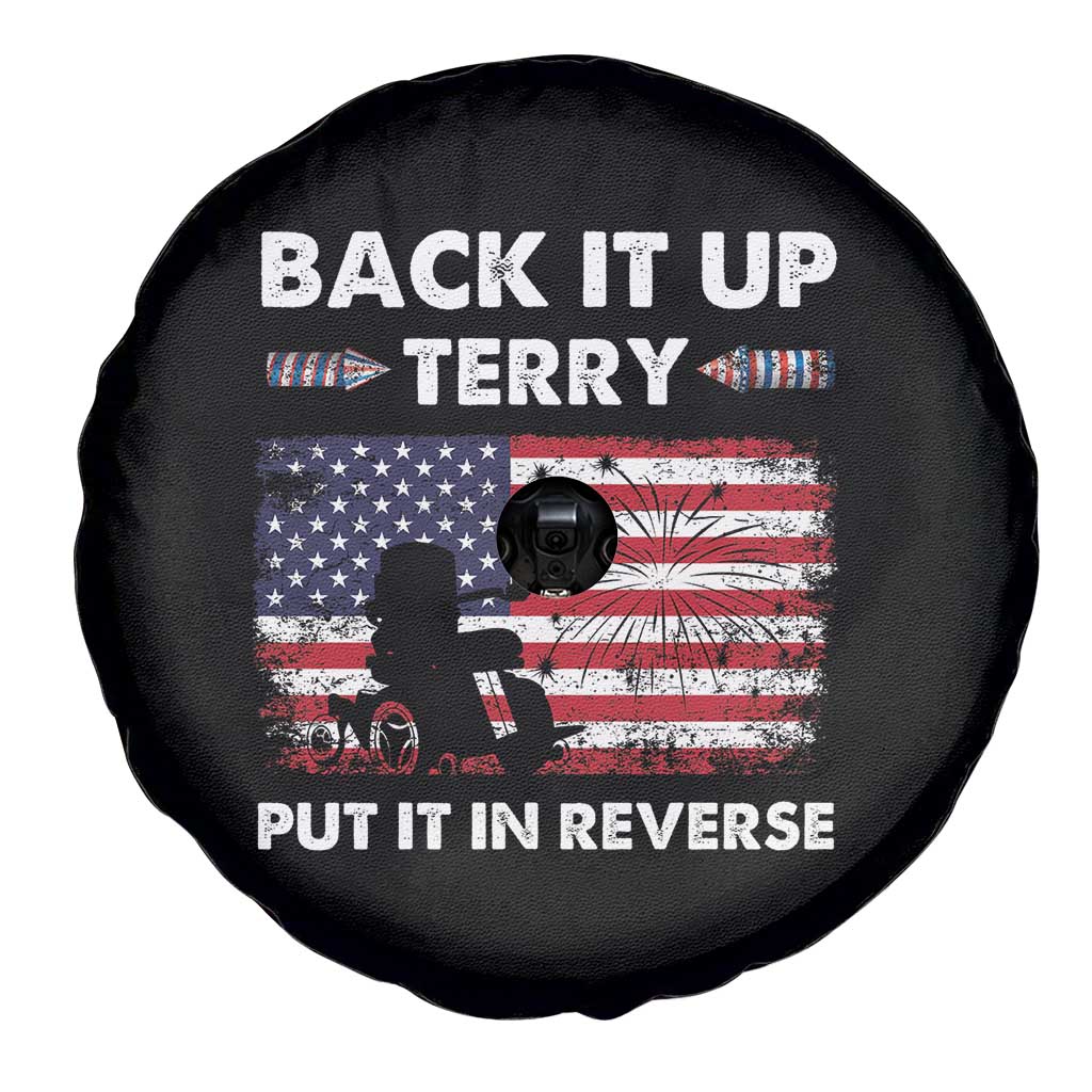 Funny 4th Of July Spare Tire Cover Back Up Terry Put It In Reverse Firework