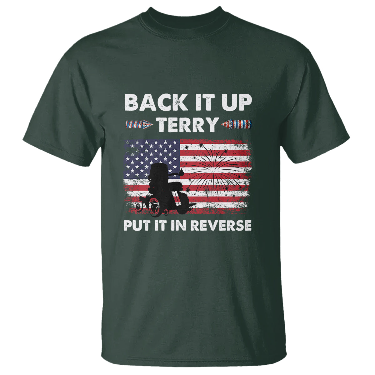 Funny 4th Of July T Shirt Back Up Terry Put It In Reverse Firework - Wonder Print Shop