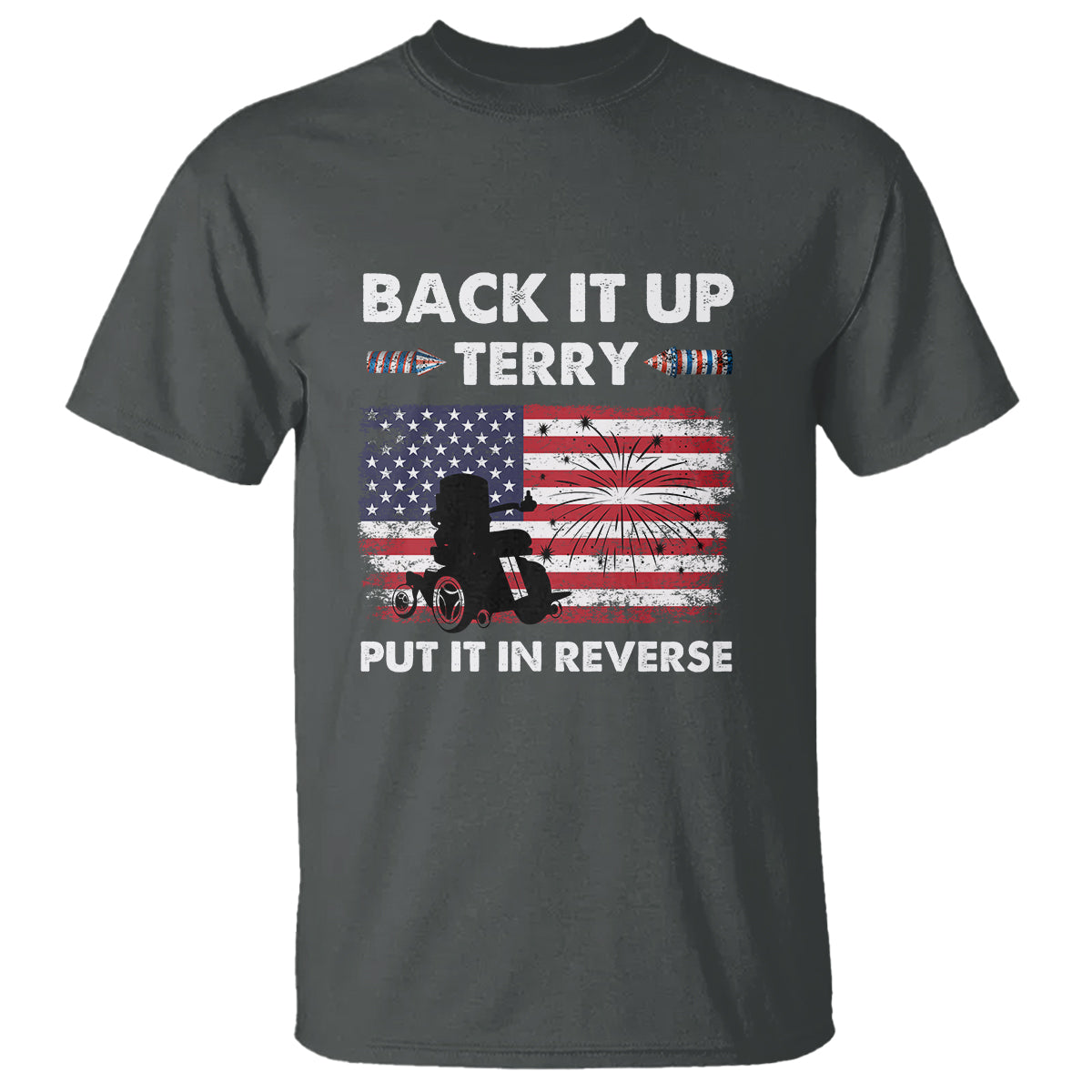 Funny 4th Of July T Shirt Back Up Terry Put It In Reverse Firework - Wonder Print Shop