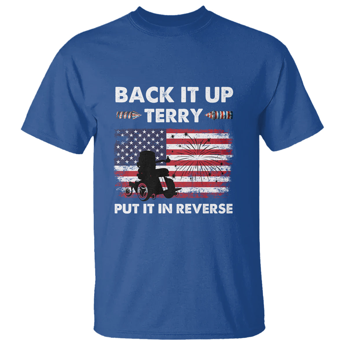 Funny 4th Of July T Shirt Back Up Terry Put It In Reverse Firework - Wonder Print Shop