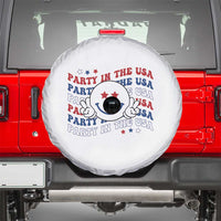 Funny 4th Of July Spare Tire Cover Party In The USA Smiling Face Retro Groovy
