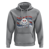 Funny 4th Of July Hoodie Party In The USA Smiling Face Retro Groovy - Wonder Print Shop