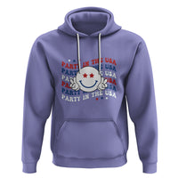 Funny 4th Of July Hoodie Party In The USA Smiling Face Retro Groovy - Wonder Print Shop