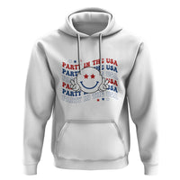 Funny 4th Of July Hoodie Party In The USA Smiling Face Retro Groovy - Wonder Print Shop