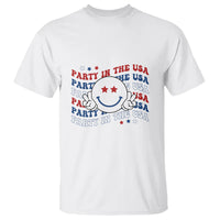 Funny 4th Of July T Shirt Party In The USA Smiling Face Retro Groovy - Wonder Print Shop
