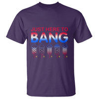 Funny 4th Of July T Shirt Just Here To Bang Independence Day Fireworks - Wonder Print Shop