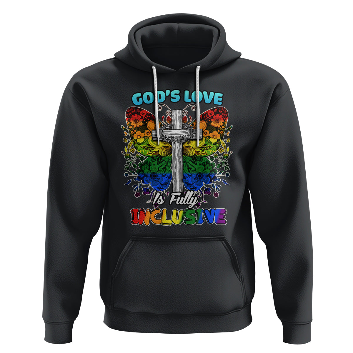 LGBT Pride Hoodie God's Love Is Fully Inclusive - Wonder Print Shop