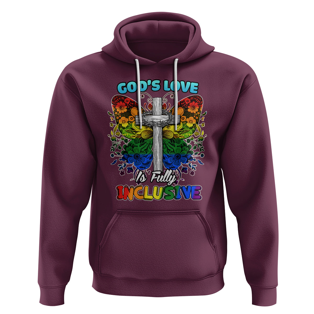 LGBT Pride Hoodie God's Love Is Fully Inclusive - Wonder Print Shop