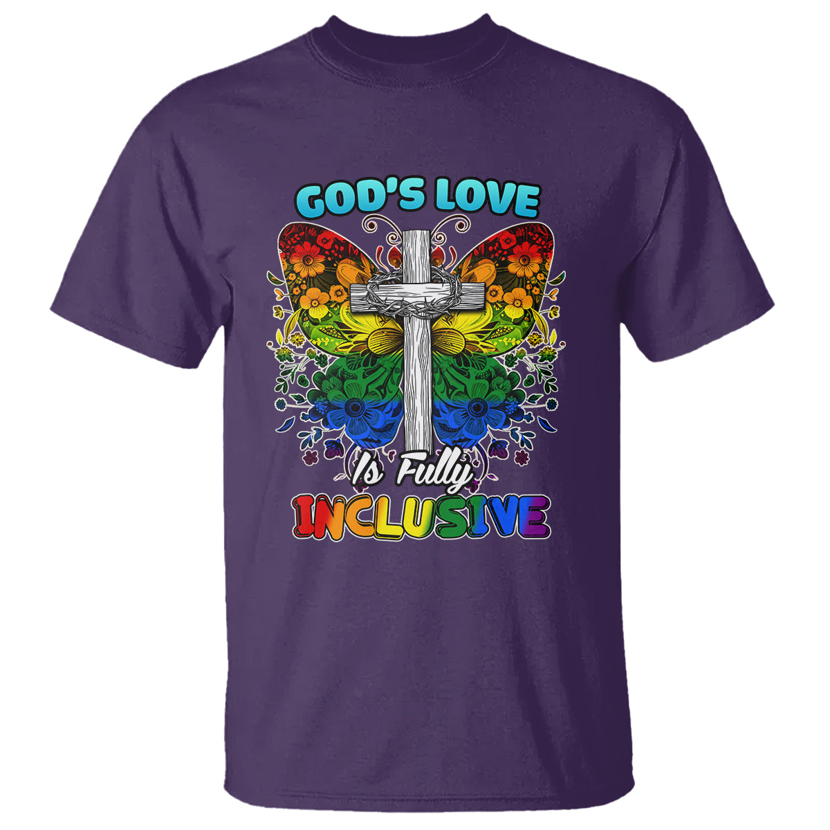 LGBT Pride T Shirt God's Love Is Fully Inclusive - Wonder Print Shop