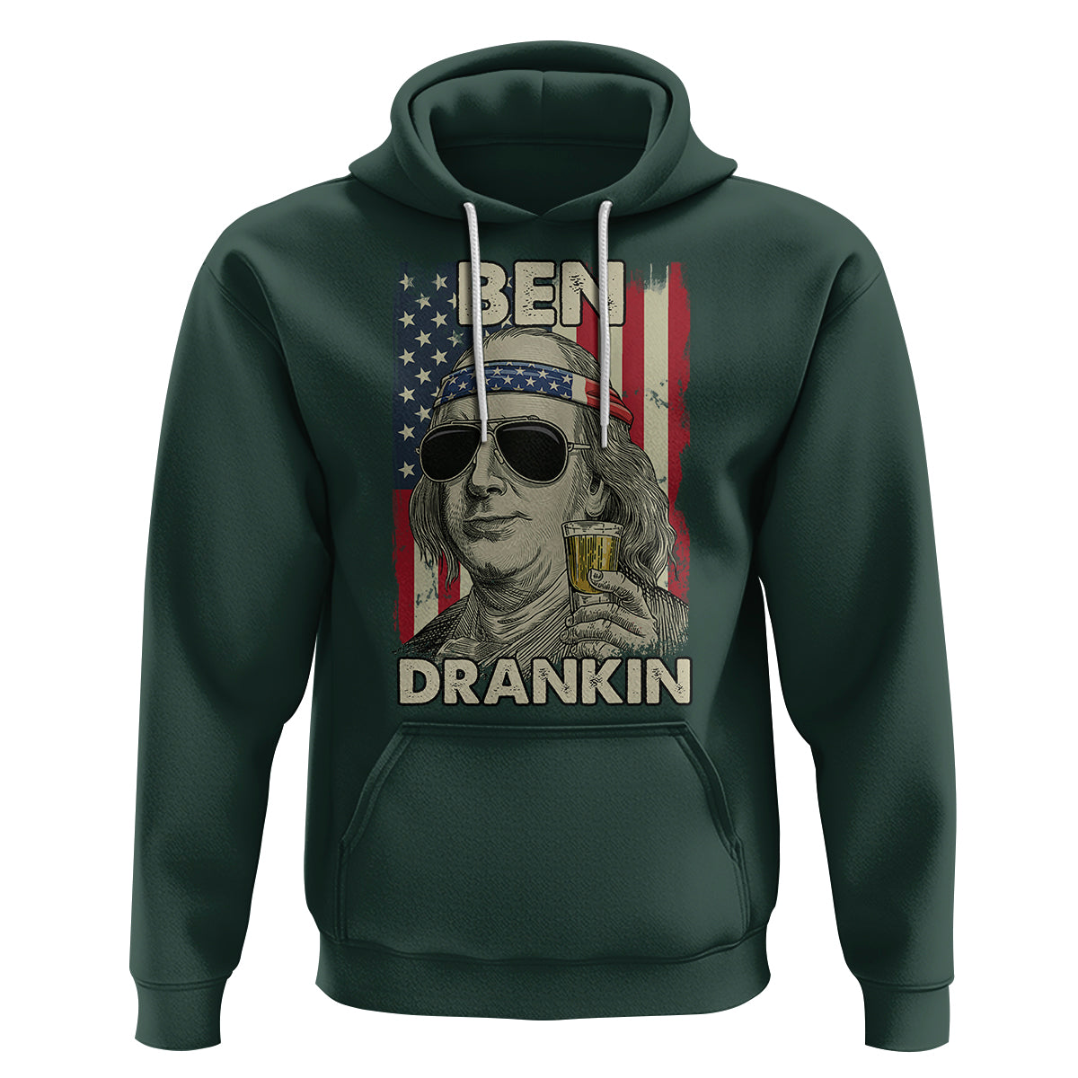 Benjamin Franklin Hoodie Ben Drankin' Funny - Wonder Print Shop