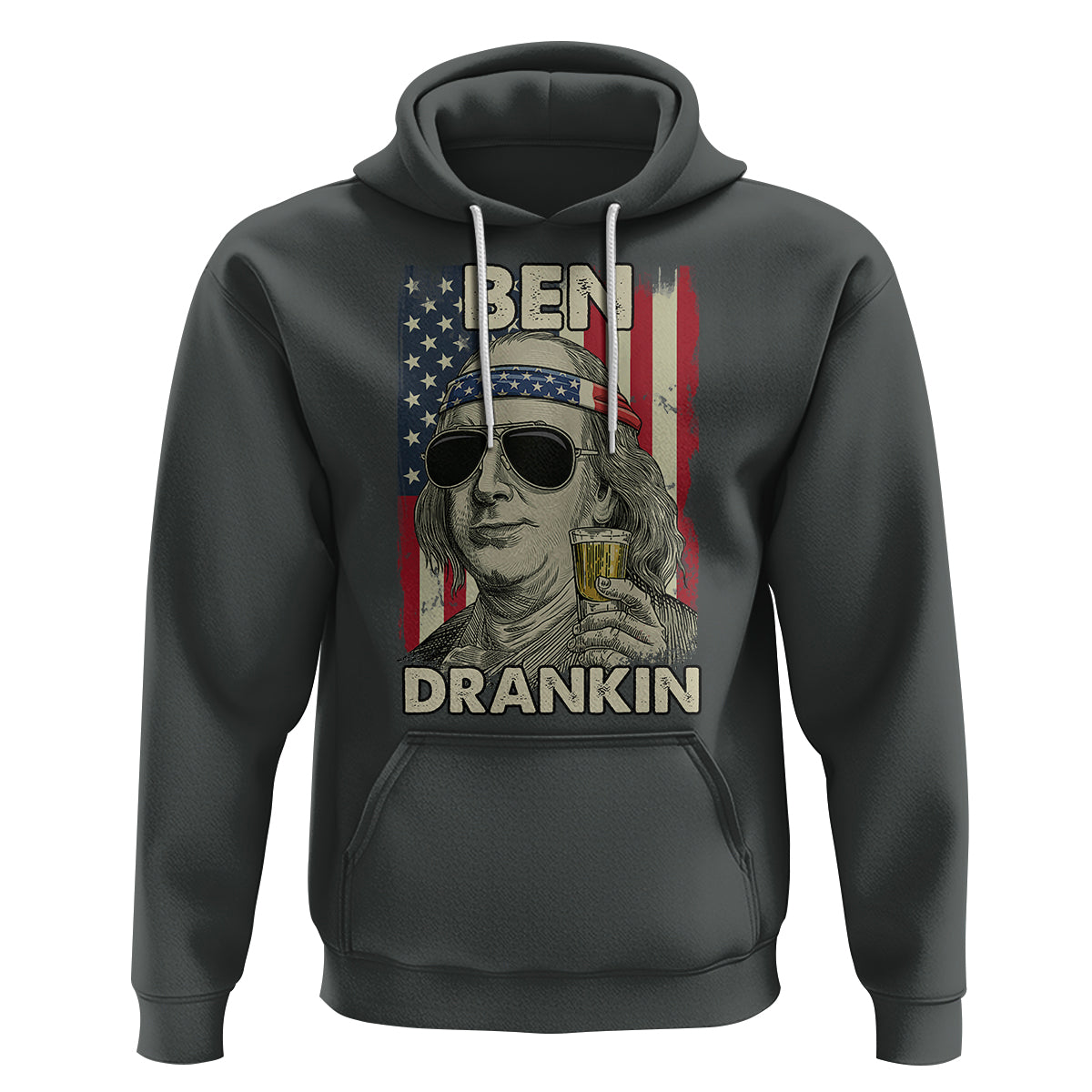 Benjamin Franklin Hoodie Ben Drankin' Funny - Wonder Print Shop