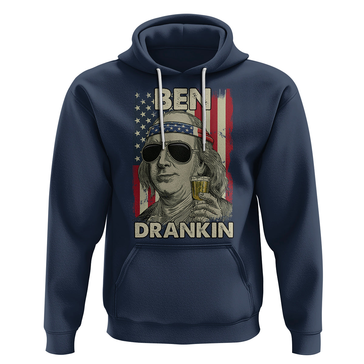 Benjamin Franklin Hoodie Ben Drankin' Funny - Wonder Print Shop